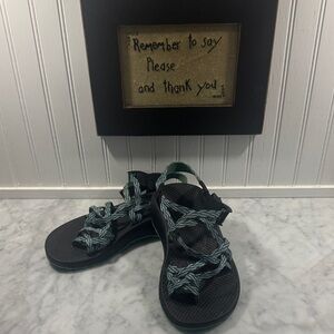 Chaco Teal and Blue Sandals